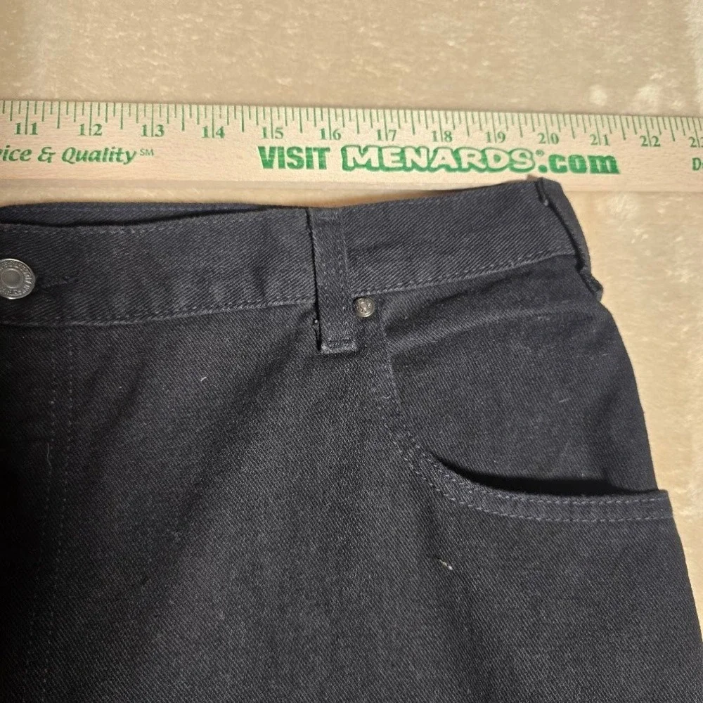 Y2K Levis 545 Baggy Fit Black Jeans Mens 42x34 Vntg Style Distressed Denim 967